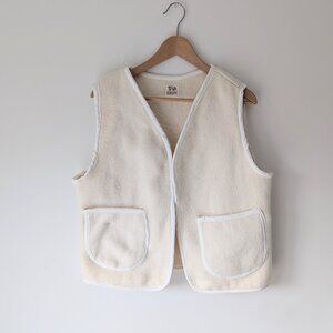 Upcycled Embroidered Floral Blanket Vest - Small